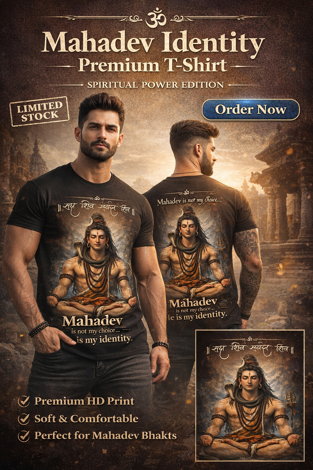 Mahadev Identity Premium T-Shirt – Spiritual Power Edition”